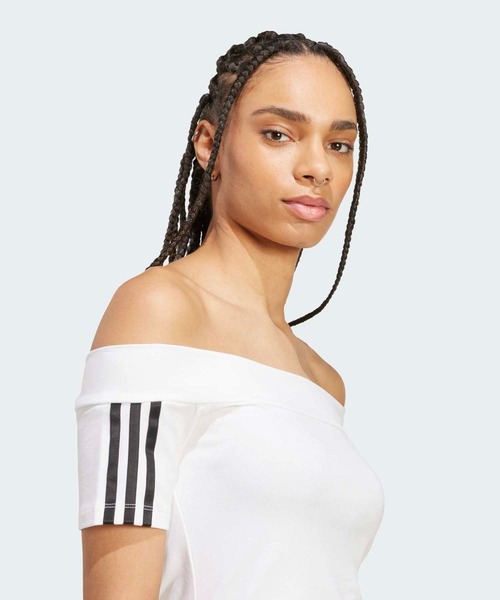 adidas(アディダス)の「アディカラー バンデュー 半袖Tシャツ / アディダスオリジナルス adidas Originals(Tシャツ/カットソー・レディース・ホワイト・XX-LARGE/LARGE/MEDIUM/SMALL/X-LARGE/X-SMALL)」の3枚目の写真