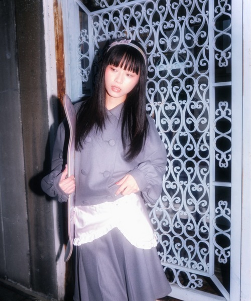 twins(nemne store)(ツインズ)の「twins Uniform Jacket(ブルゾン・レディース・グレー・フリー)」の4枚目の写真