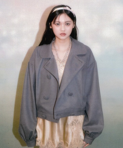 twins(nemne store)(ツインズ)の「twins Uniform Jacket(ブルゾン・レディース・グレー・フリー)」の10枚目の写真