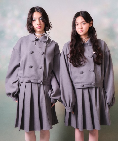 twins(nemne store)(ツインズ)の「twins Uniform Jacket(ブルゾン・レディース・グレー・フリー)」の19枚目の写真