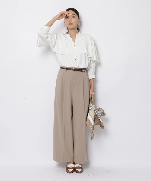 JUSGLITTY(ジャスグリッティー)の「モチーフベルト付きワイドパンツ(その他パンツ・レディース・イエロー系その他/ダークブラウン/ブラック・2/1/0)」の10枚目の写真