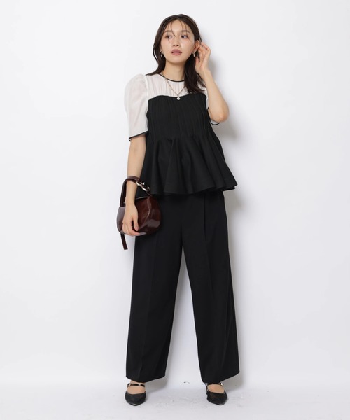 JUSGLITTY(ジャスグリッティー)の「モチーフベルト付きワイドパンツ(その他パンツ・レディース・イエロー系その他/ダークブラウン/ブラック・2/1/0)」の12枚目の写真
