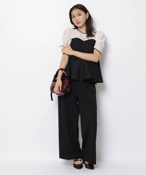 JUSGLITTY(ジャスグリッティー)の「モチーフベルト付きワイドパンツ(その他パンツ・レディース・イエロー系その他/ダークブラウン/ブラック・2/1/0)」の13枚目の写真