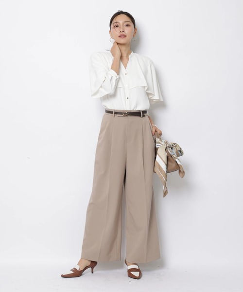 JUSGLITTY(ジャスグリッティー)の「モチーフベルト付きワイドパンツ(その他パンツ・レディース・イエロー系その他/ダークブラウン/ブラック・2/1/0)」の8枚目の写真