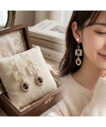 【Espoir et la lune】クラシックビジューピアス(MA)