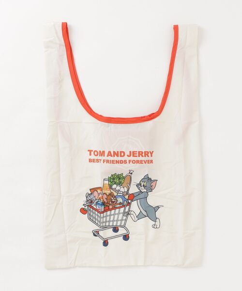 Tom&Jerry(トムアンドジェリー)の「FLAPPER フラッパー:トムとジェリー スーパーマーケット 超軽量エコバッグ(エコバッグ/サブバッグ・レディース・ブルー/オレンジ・FREE)」の6枚目の写真