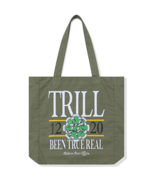 BEENTRILL（ビントリル）の「GRAPHICBYAJO BAG（ライトカーキ）（エコバッグ/サブバッグ）」