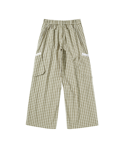 DEINET(ダイニット)の「DEINET CHECK CARGO STRING PANTS IN BEIGE(その他パンツ・レディース・その他・FREE)」の3枚目の写真