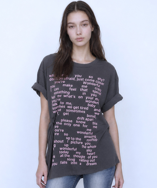 LARTIGENT(ラーティゼン)の「L26 WONDERFUL T-SHIRT(CHARCOAL)(Tシャツ/カットソー・レディース・その他・FREE)」の1枚目の写真