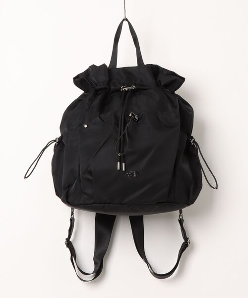 THE NORTH FACE(ザノースフェイス)の「THE NORTH FACE(ザ・ノースフェイス)/3WAY 巾着型 ショルダー ボディバッグ リュック バックパック/BONNEY PACK M(バックパック/リュック・レディース・ピンク/ブラック/クリーム・FREE)」の4枚目の写真