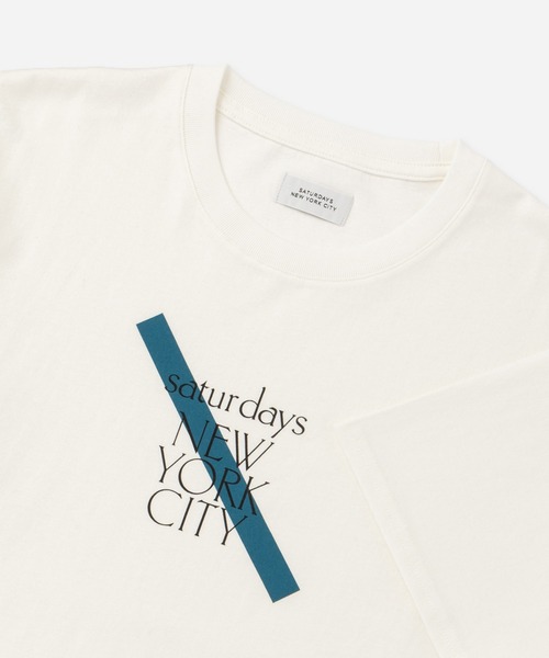 Saturdays NYC(サタデーズ ニューヨークシティ )の「SLASH SNYC SS Tee(Tシャツ/カットソー・メンズ・ブルー/ホワイト/ブラック系その他・S/M/L)」の6枚目の写真
