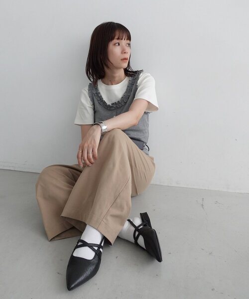 DISCOAT(ディスコート)の「【大人のための一足/S~XL展開】ポインテッドクロスストラップシューズ(パンプス・レディース・ブラウン/ブラック系その他/ブラック/シルバー・SMALL/X-LARGE/LARGE/MEDIUM)」の8枚目の写真