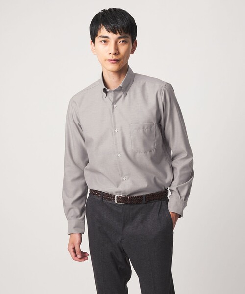 green label relaxing(グリーンレーベルリラクシング)の「エブリット コットンオックス ソリッド スナップ ボタンダウン シャツ -イージーアイロン-(ビジネスシャツ・メンズ・ホワイト/ベージュ/コバルトブルー・M/L/S/XL)」の2枚目の写真