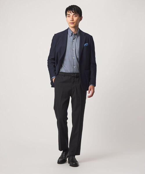 green label relaxing(グリーンレーベルリラクシング)の「エブリット コットンオックス ソリッド スナップ ボタンダウン シャツ -イージーアイロン-(ビジネスシャツ・メンズ・ホワイト/ベージュ/コバルトブルー・M/L/S/XL)」の9枚目の写真