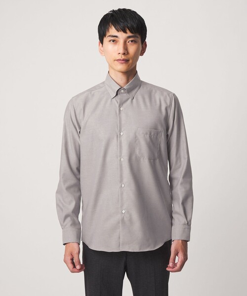 green label relaxing(グリーンレーベルリラクシング)の「エブリット コットンオックス ソリッド スナップ ボタンダウン シャツ -イージーアイロン-(ビジネスシャツ・メンズ・ホワイト/ベージュ/コバルトブルー・M/L/S/XL)」の10枚目の写真