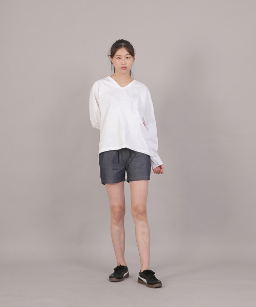 SAINTCREW(セントクルー)の「ポケットレスコットンショートパンツ CWS-390 デニムライトインディゴ(その他パンツ・レディース・その他・フリー)」の8枚目の写真