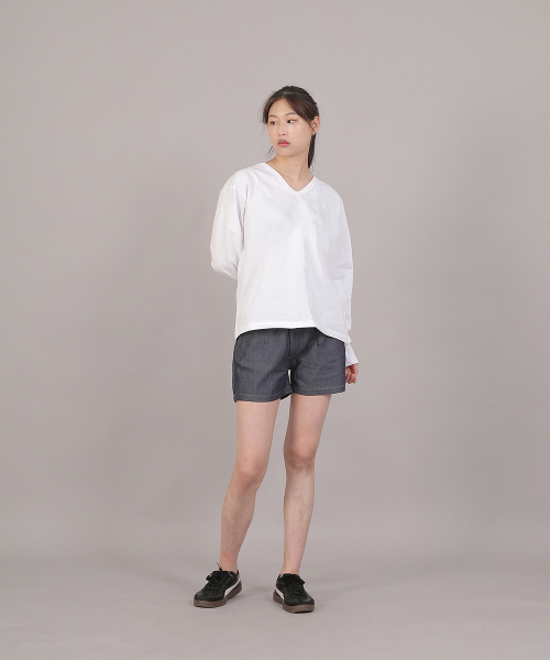 SAINTCREW(セントクルー)の「ポケットレスコットンショートパンツ CWS-390 デニムライトインディゴ(その他パンツ・レディース・その他・フリー)」の9枚目の写真