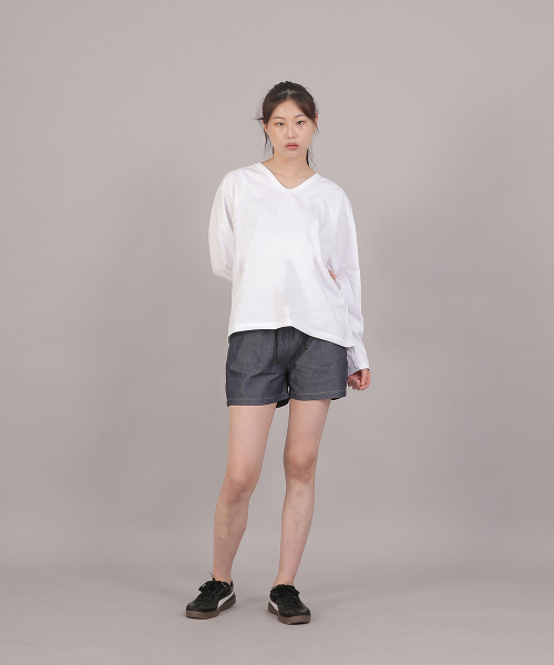 SAINTCREW(セントクルー)の「ポケットレスコットンショートパンツ CWS-390 デニムライトインディゴ(その他パンツ・レディース・その他・フリー)」の10枚目の写真