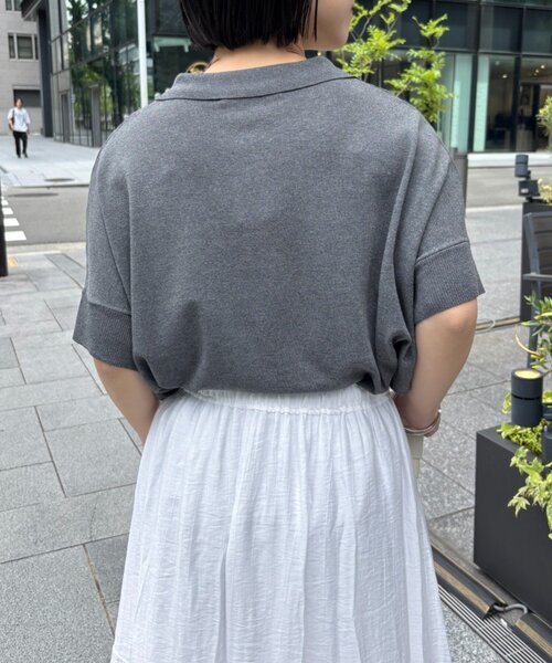 Jena espace merveilleux（ジェナ　エスパスメルヴェイユ）の「半袖ニットポロ（ニット/セーター・レディース・ブラウン/グレー・FREE）」の15枚目の写真