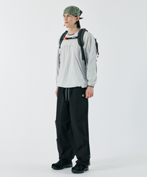 [UNISEX] サイドストリングパンツ - ブラック