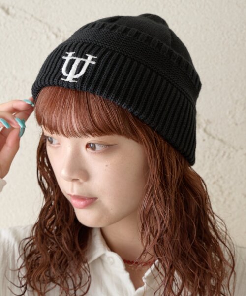 CIAOPANIC TYPY（チャオパニックティピー）の「UNITITLESロゴニットビーニー（ニットキャップ/ビーニー・メンズ・ブラック/ネイビー・ONE SIZE）」の3枚目の写真