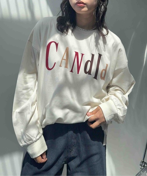 AS KNOW AS plus（アズノゥアズプラス）の「☆オーバーサイズ フロッキープリントアソートロンT【UNISEX ITEM】（Tシャツ/カットソー・レディース・ブラウン/オートミール/チャコール/キナリ・FREE）」の2枚目の写真