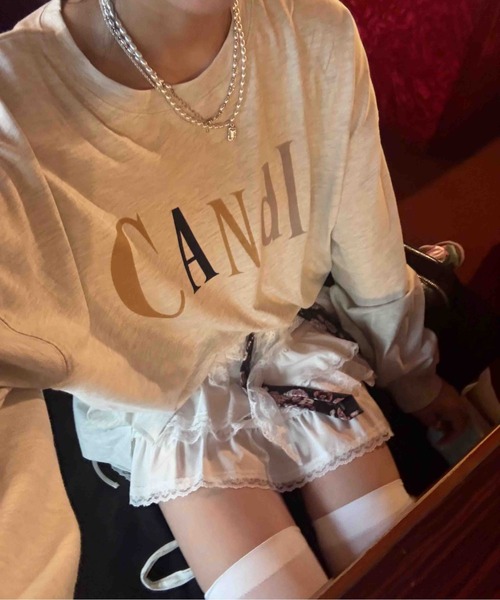 AS KNOW AS plus（アズノゥアズプラス）の「☆オーバーサイズ フロッキープリントアソートロンT【UNISEX ITEM】（Tシャツ/カットソー・レディース・ブラウン/オートミール/チャコール/キナリ・FREE）」の15枚目の写真