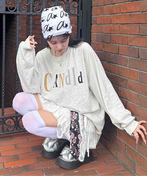 AS KNOW AS plus（アズノゥアズプラス）の「☆オーバーサイズ フロッキープリントアソートロンT【UNISEX ITEM】（Tシャツ/カットソー・レディース・ブラウン/オートミール/チャコール/キナリ・FREE）」の16枚目の写真