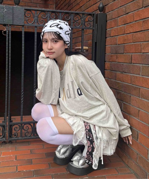 AS KNOW AS plus（アズノゥアズプラス）の「☆オーバーサイズ フロッキープリントアソートロンT【UNISEX ITEM】（Tシャツ/カットソー・レディース・ブラウン/オートミール/チャコール/キナリ・FREE）」の17枚目の写真