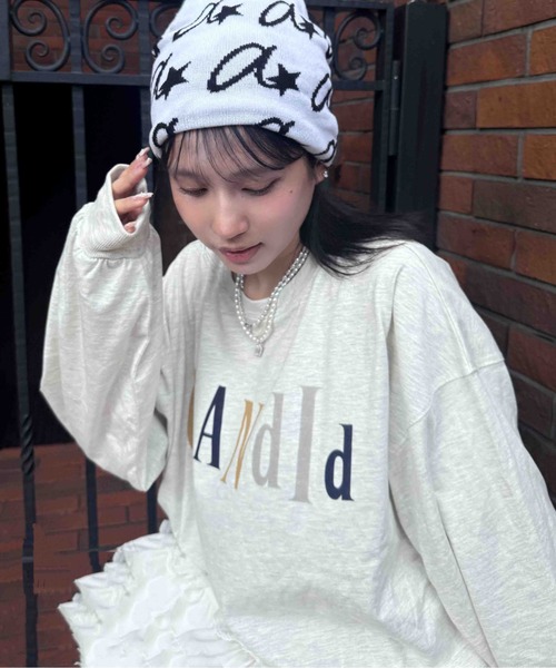 AS KNOW AS plus（アズノゥアズプラス）の「☆オーバーサイズ フロッキープリントアソートロンT【UNISEX ITEM】（Tシャツ/カットソー・レディース・ブラウン/オートミール/チャコール/キナリ・FREE）」の18枚目の写真