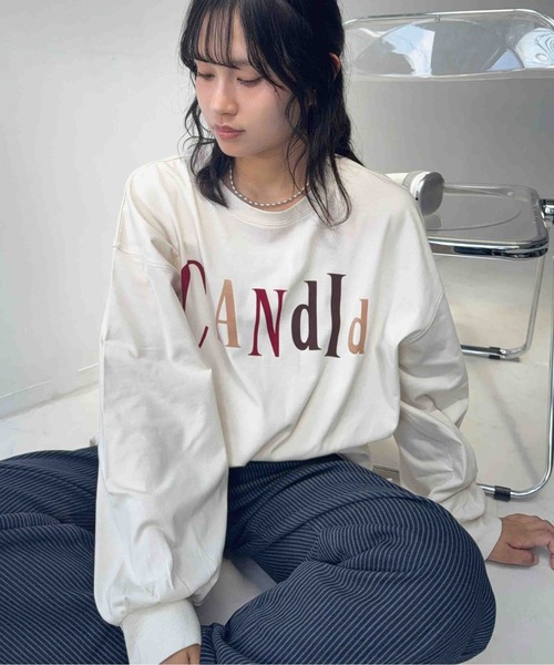 AS KNOW AS plus（アズノゥアズプラス）の「☆オーバーサイズ フロッキープリントアソートロンT【UNISEX ITEM】（Tシャツ/カットソー・レディース・ブラウン/オートミール/チャコール/キナリ・FREE）」の5枚目の写真