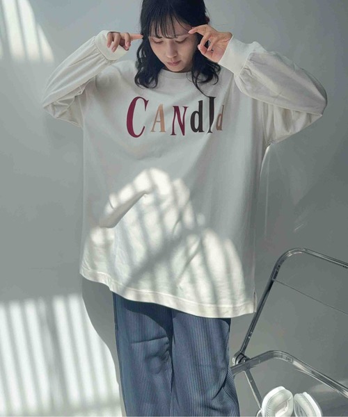 AS KNOW AS plus（アズノゥアズプラス）の「☆オーバーサイズ フロッキープリントアソートロンT【UNISEX ITEM】（Tシャツ/カットソー・レディース・ブラウン/オートミール/チャコール/キナリ・FREE）」の7枚目の写真