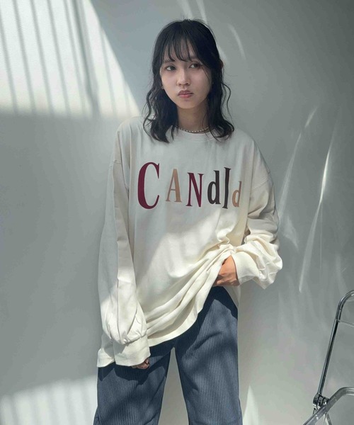 AS KNOW AS plus（アズノゥアズプラス）の「☆オーバーサイズ フロッキープリントアソートロンT【UNISEX ITEM】（Tシャツ/カットソー・レディース・ブラウン/オートミール/チャコール/キナリ・FREE）」の8枚目の写真