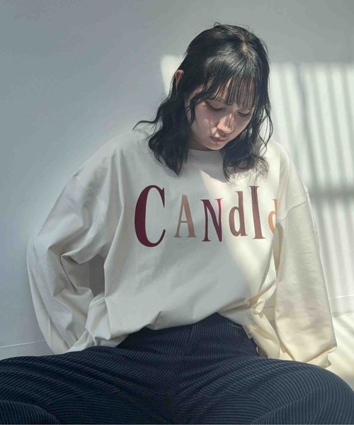 AS KNOW AS plus（アズノゥアズプラス）の「☆オーバーサイズ フロッキープリントアソートロンT【UNISEX ITEM】（Tシャツ/カットソー・レディース・ブラウン/オートミール/チャコール/キナリ・FREE）」の9枚目の写真