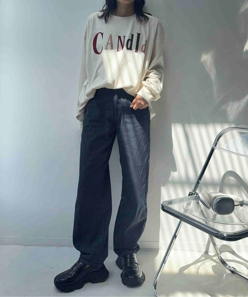 AS KNOW AS plus（アズノゥアズプラス）の「☆オーバーサイズ フロッキープリントアソートロンT【UNISEX ITEM】（Tシャツ/カットソー・レディース・ブラウン/オートミール/チャコール/キナリ・FREE）」の12枚目の写真