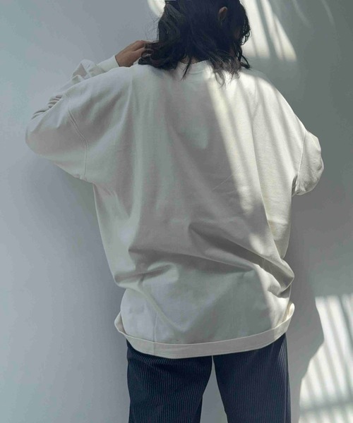 AS KNOW AS plus（アズノゥアズプラス）の「☆オーバーサイズ フロッキープリントアソートロンT【UNISEX ITEM】（Tシャツ/カットソー・レディース・ブラウン/オートミール/チャコール/キナリ・FREE）」の11枚目の写真