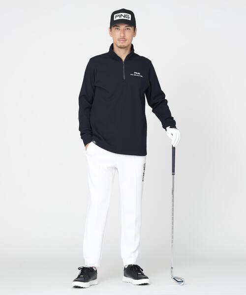 PING（ピン）の「【PING APPAREL】ストレッチワッフルハーフジップカットソー (MENS)（スウェット・メンズ・ブラック/ホワイト/カーキ・L/LL/M/LL1/S）」の15枚目の写真