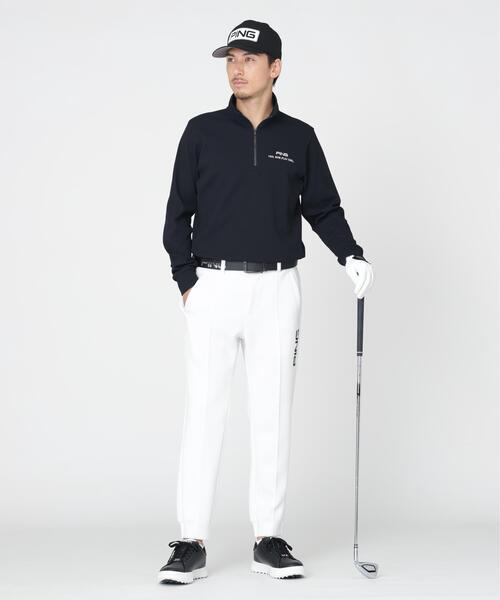 PING（ピン）の「【PING APPAREL】ストレッチワッフルハーフジップカットソー (MENS)（スウェット・メンズ・ブラック/ホワイト/カーキ・L/LL/M/LL1/S）」の16枚目の写真