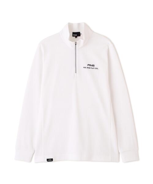 PING（ピン）の「【PING APPAREL】ストレッチワッフルハーフジップカットソー (MENS)（スウェット・メンズ・ブラック/ホワイト/カーキ・L/LL/M/LL1/S）」の10枚目の写真