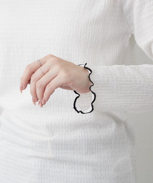 Remind me and forever（リマインドミーアンドフォーエバー）の「配色メローロンT（Tシャツ/カットソー・レディース・ブラック/アイボリー・FREE）」の10枚目の写真