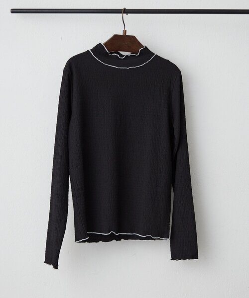 Remind me and forever（リマインドミーアンドフォーエバー）の「配色メローロンT（Tシャツ/カットソー・レディース・ブラック/アイボリー・FREE）」の18枚目の写真
