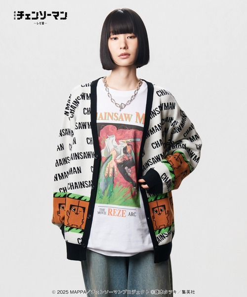 glamb(グラム)の「Chainsaw Man T-shirt / チェンソーマン Tシャツ(Tシャツ/カットソー・メンズ・ホワイト/ブラック・M/L/XL)」の7枚目の写真