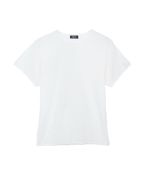 IRIS47（イリスフォーセブン）の「【IRIS 47】bare cashmere T-shirt/ベア カシミヤ ティーシャツ dress39（Tシャツ/カットソー・レディース・ダークグレー/ブラック/ホワイト・FREE）」の7枚目の写真