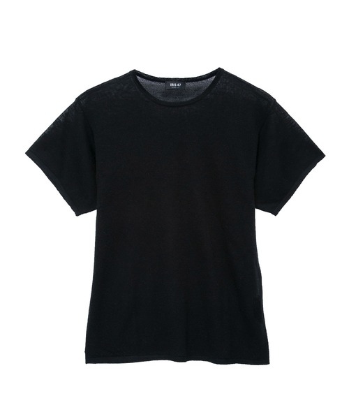 IRIS47（イリスフォーセブン）の「【IRIS 47】bare cashmere T-shirt/ベア カシミヤ ティーシャツ dress39（Tシャツ/カットソー・レディース・ダークグレー/ブラック/ホワイト・FREE）」の10枚目の写真
