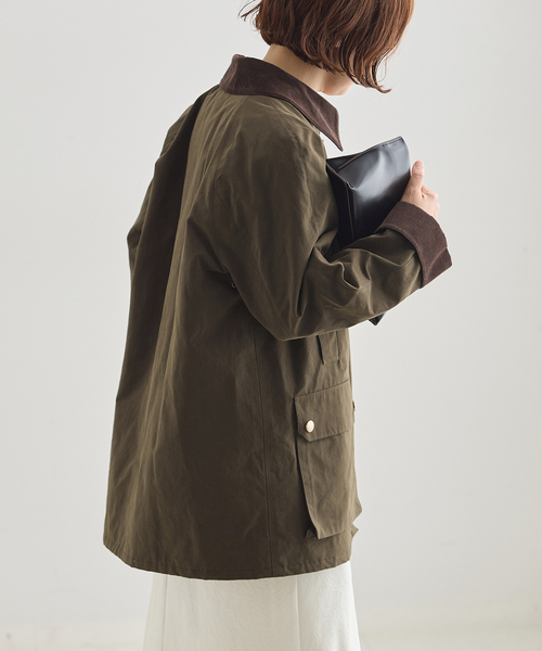 DUNST（ダンスト）の「DUNST/ダンスト UNISEX WAXED COTTON HUNTING JACKET ジャケット（その他アウター・レディース・カーキ・SMALL）」の4枚目の写真