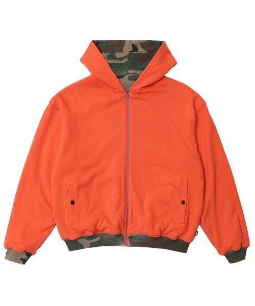 XLARGE(エクストララージ)の「REVERSIBLE CAMO ZIP HOODED SWEATSHIRT(パーカー・メンズ・オレンジ/ブラック・XL/L/M/S)」の20枚目の写真