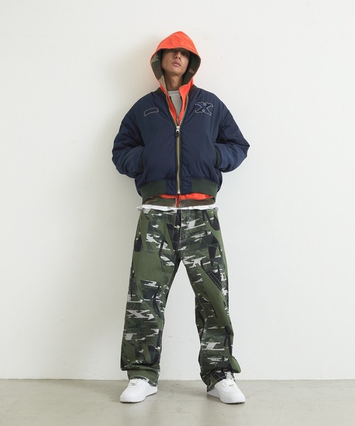 XLARGE(エクストララージ)の「REVERSIBLE CAMO ZIP HOODED SWEATSHIRT(パーカー・メンズ・オレンジ/ブラック・XL/L/M/S)」の10枚目の写真