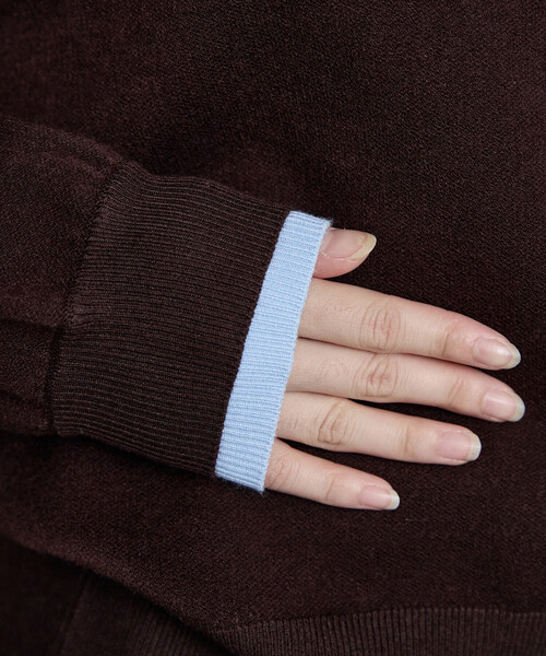 GAP(ギャップ)の「PUBLUX × GAP/ギャップ 配色 レイヤード カシミア ブレンド クルーネック ニット 限定展開(ニット/セーター・レディース・チャコールグレー/グレー/ネイビー/ブラウン・フリ-)」の21枚目の写真