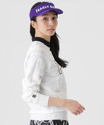 14G地柄ジャガードクルーネックニットプルオーバー (WOMENS)
