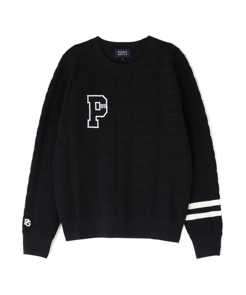 PEARLY GATES(パーリーゲイツ)の「14G地柄ジャガードクルーネックニットプルオーバー (WOMENS)(ニット/セーター・レディース・ネイビー/ホワイト/グリーン系その他2・LARGE/SMALL/MEDIUM)」の21枚目の写真